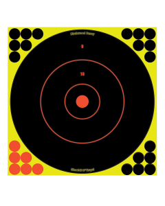 Birchwood Casey Shoot-N-C Reactive Bullseye Targets, 100 Pack (Black/Yellow)