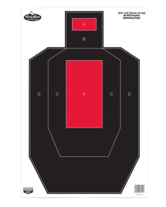 Birchwood Casey Dirty Bird 16.50x24 IPSC Splatter Targets, 3 Pack (Black/Red)