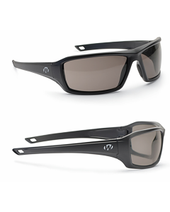 Walkers Game Ear Smoke Gray Full Wraparound Matte Black Eye Protection Glasses