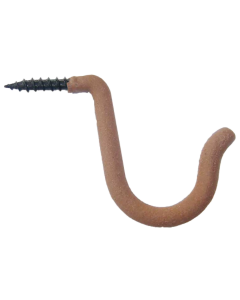 HME Accessory Hook Single Prong Rubber Coated Brown Steel