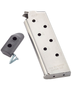 Chip McCormick Custom Match Grade 7rd 45 ACP 1911 Officer Stainless Black