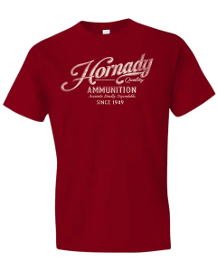 Hornady Men's Vintage Script T-Shirt, Size 2XL (Cardnial Red)