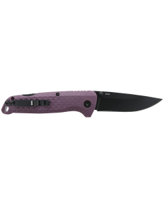 SOG Adventure LB 3.5 Drop Point Blade Dark Purple Handle