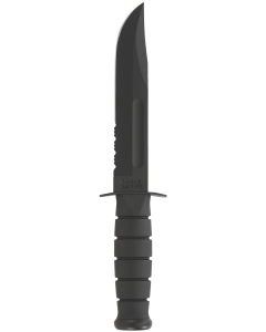 Ka-Bar Full-Size Fighting Utility Knife Black 7 Partially Serrated