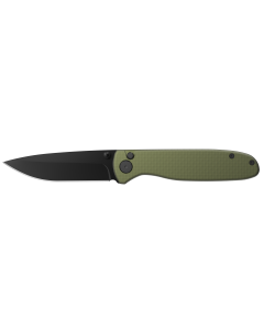 Outdoor Edge DK1C Dirk Folding Knife - 3.25" Drop Point, Black Oxide Blade, Green Handle