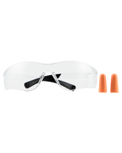 Pyramex DB1000 Earplugs and Ztek Clear Lens Glasses Combo