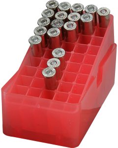MTM Slip-Top Ammo Box Clear Red Storage Solution