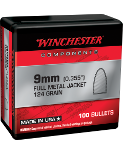 Winchester 9mm 124gr Full Metal Jacket 100/box