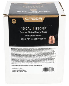 Speer Copper Plated .45 Cal 230gr Round Nose Projectiles 500ct