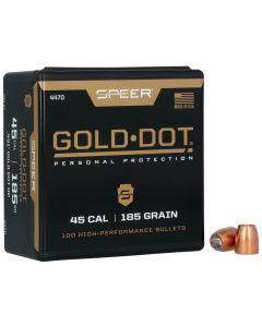 Speer Gold Dot 45 Cal 185gr Hollow Point 100ct