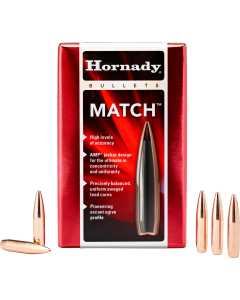 Hornady Match 30 Caliber 168 Gr Hollow Point Boat Tail Match