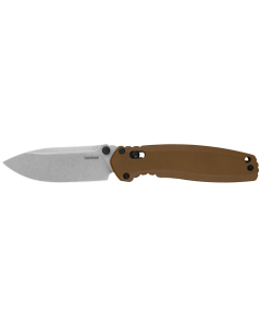 Kershaw - 2052 - Broadside 3.50 Folding Spear Point Plain Brown Knife