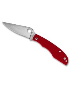 Spyderco Grasshopper G-10 2.3" Folding Knife - Red Handle, 12C27 Steel