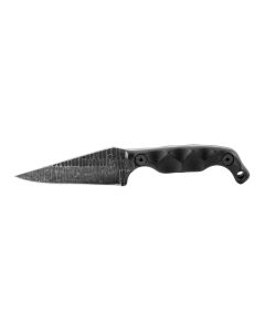 Stroup Mini 3" Fixed Blade Knife - 1095 High Carbon Steel, Acid Etched Black Finish