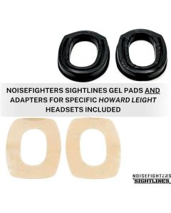 Sightlines Gel Ear Pad Adapter Plates for HL Impact Sports - Black