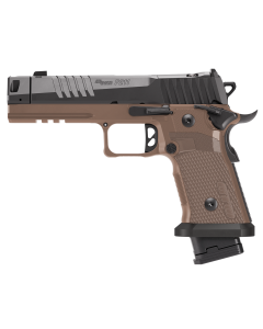 SIG SAUER® - 211F-9-GTO-CBT - P211 GTO Combat 9mm Luger 4.4" Single Action Only 23+1 Coyote Brown Black Pistol