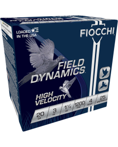 Fiocchi Field Dynamics 20 Gauge 3 1-1/4 oz 4 Shot Ammo