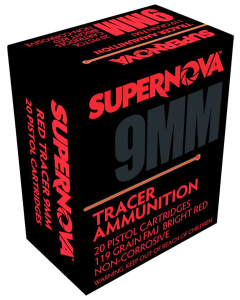 Supernova Non Corrosive 9mm 119 Gr TRACER Ammo