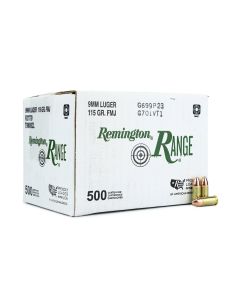 Remington Range 9mm 115 Gr FMJ Ammo (Jumbo Pack)