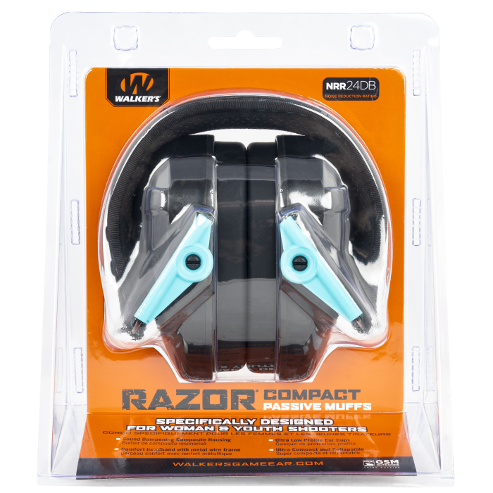 Walkers Razor Compact Ear Muffs 24 Db Teal
