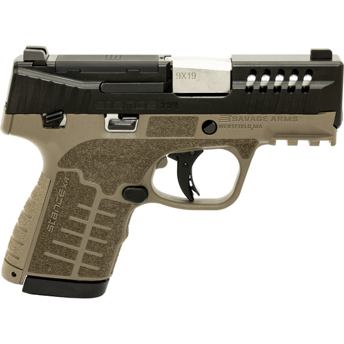 Savage Stance 9Mm 3.20 13+1 Fde Grips