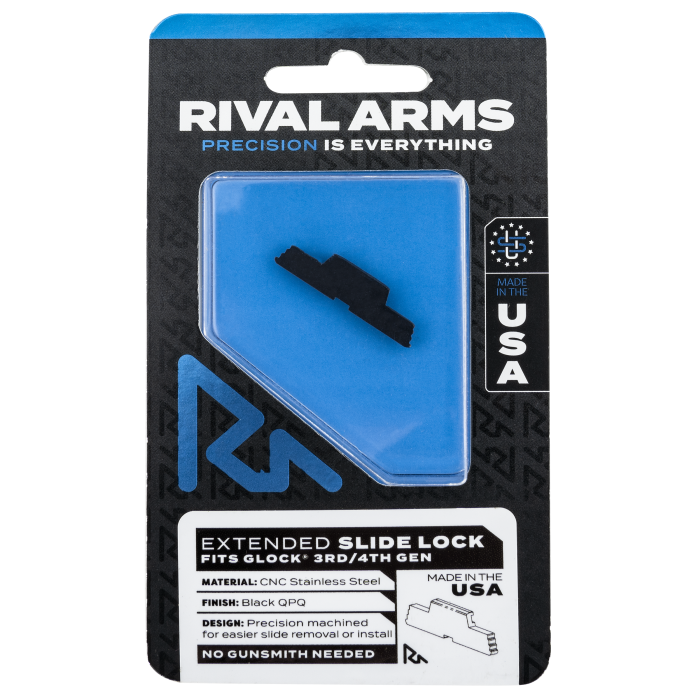 Rival Arms Stainless Steel Slide Lock For Glock Gen 3/4