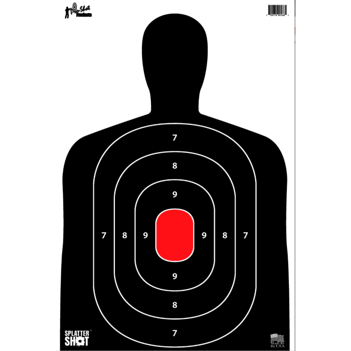 Pro Shot 8-Pack Black/Red Hanging Heavy Paper Targets