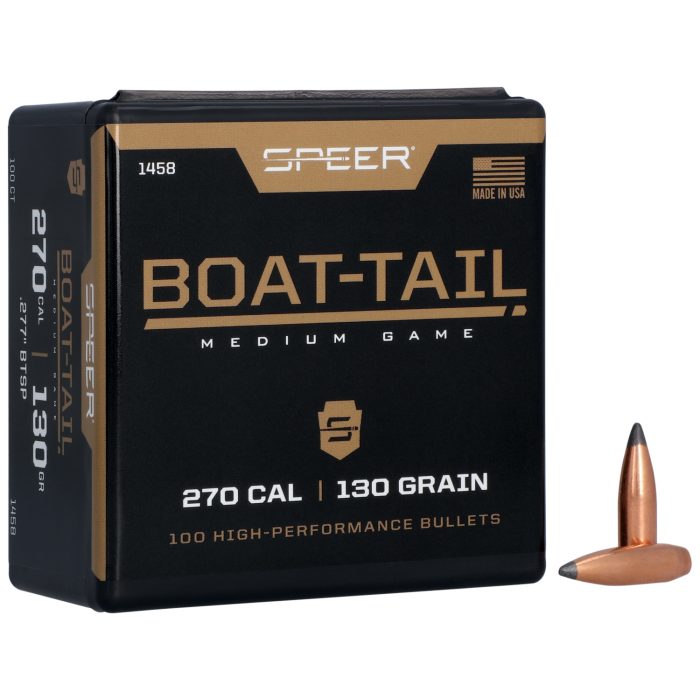 Speer 270 Caliber 130Gr Spitzer Boat Tail Hunting Projectiles
