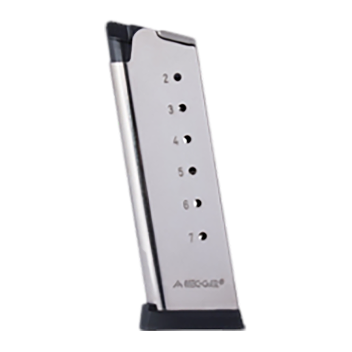 Mec Gar 1911 Officers 45 Acp Nickel Carbon Steel 7-Round Magazine