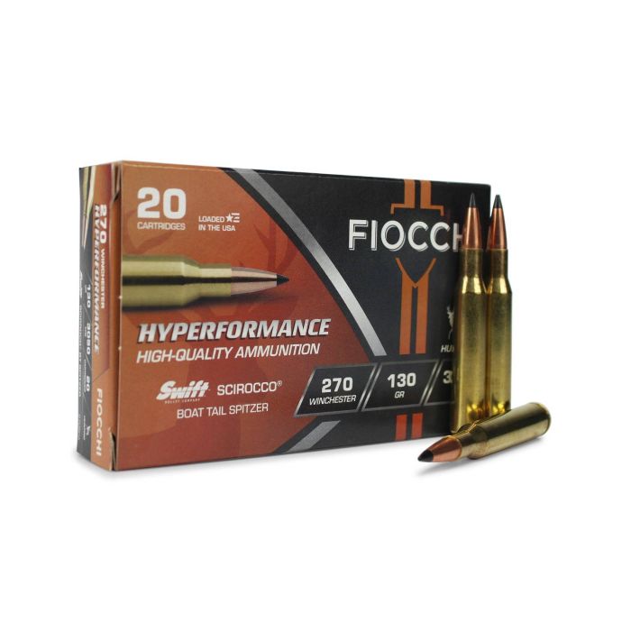 Fiocchi Hyperformance, 270 Winchester, swift scirocco, boat tail spitzer, 270 win ammo, ammo buy, Ammunition Depot