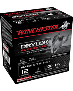 Winchester Drylok Super Steel 12 Gauge 3 1 3/8 oz 3 Shot XSM1233 (Box) / Rebate Eligible