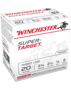 Winchester Super Target  20 Ga 2.75 7/8 oz 8 Shot (25 Rounds)