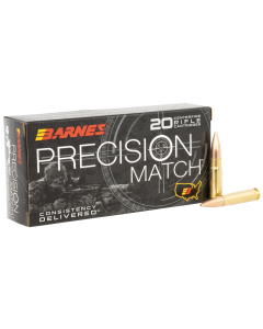 Barnes Bullets Precision Match 300 Blackout 220 Grain Jacketed Hollow Point (Box)