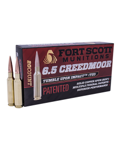 Fort Scott Munitions Tumble Upon Impact 6.5 Creedmoor 123 Grain Solid Copper Spun (Box)