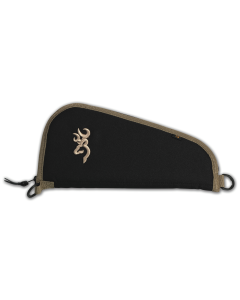 Browning Lockable Handgun Gun Case: 600D Polyester Black with Tan Trim & Logo 1430049813