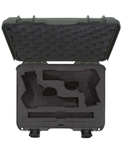 NANUK (PLASTICASE INC) Olive Polymer Handgun Case 910CLASG6