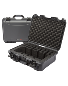 NANUK (PLASTICASE INC) Graphite Resin Handgun Case - Airline Approved, Floatable, Latches, Dust/Waterproof/Impact, Shock Resistant 9254UP7