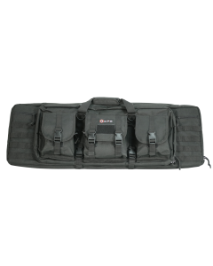 GPS Bags Black Double Rifle 600D Polyester Gun Case with Padding and Lockable Zipper DRC36