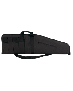 Bulldog Tactical Rifle Case - Black Nylon Water Resistant 25 L 225 Padding Full Length Zipper BD423