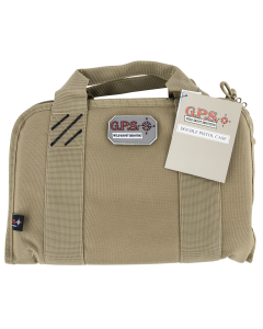 GPS Bags Double Tan Lockable Handgun Bag (Holds 1-2 Handguns) 1308PCT