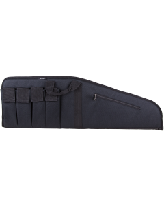 Bulldog Black Nylon Tactical Rifle Case: Water-Resistant Textured Finish BD420