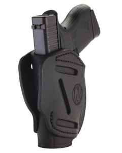 1791 Gunleather 3-way Stealth Black Leather Ruger LCP Handgun Holster 3WH2SBLA