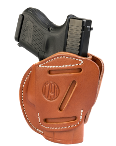 1791 Gunleather 3-way Classic Brown Leather Pistol Holster for S&W M&P Shield 3WH3CBRA
