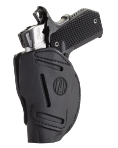 1791 Gunleather 3-way Stealth Black Leather Outside-The-Waistband Pistol Holster 3WH1SBLA