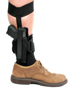Blackhawk Ankle Black Cordura Ankle Holster for Right Hand Revolver 40AH16BKR