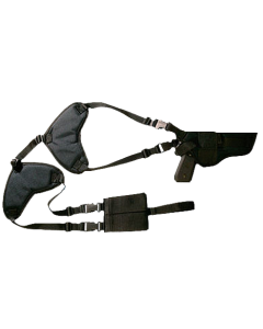 Bulldog Deluxe Black Nylon Smooth Finish Shoulder Harness for Handgun WSHD31