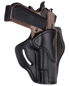 1791 Gunleather Bh1 Black Leather Belt Slide Right Hand 4-5" 1911 Holster ORBH1SSBLR