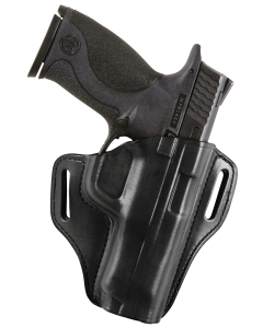Bianchi 57 Remedy Black Leather Smooth Finish Belt Slide Pistol Holster 23998