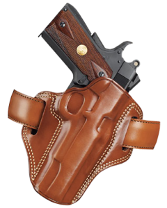 Galco Combat Master Smooth Tan Leather Revolver Belt Holster for S&W K Frame CM112