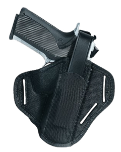 Uncle Mikes Super Black Textured Belt Slide Ambidextrous Revolver Holster 86000